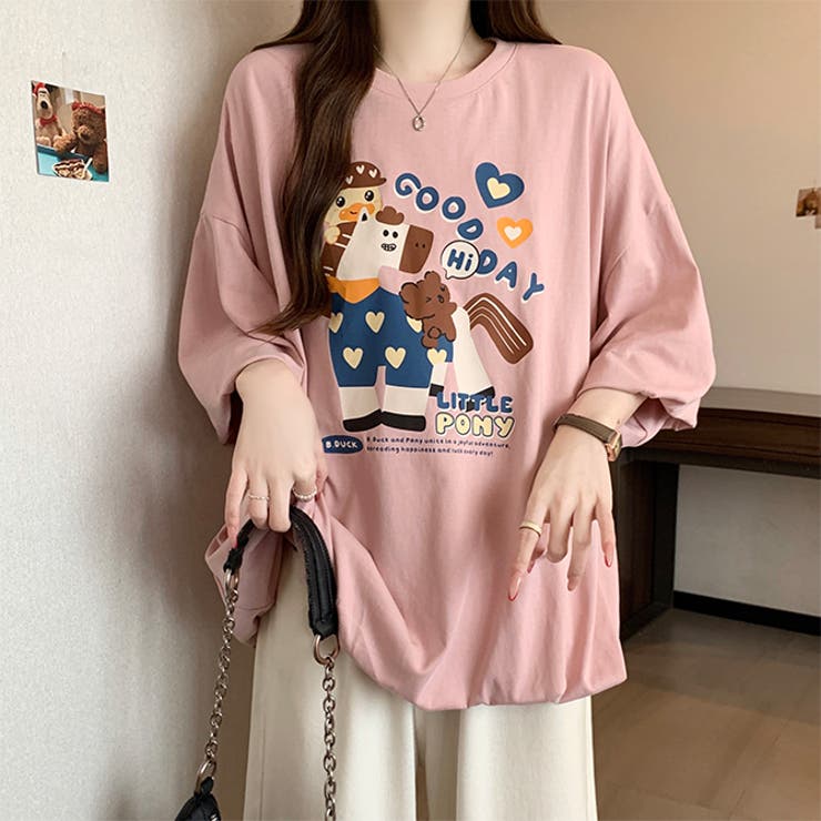 かわいいプリント半袖カジュアルTシャツ | WITCH | 詳細画像14 