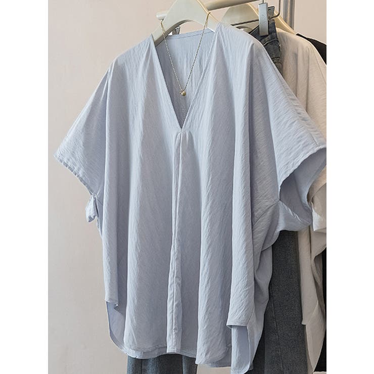 ターンバック袖ルーズフィットスキッパーブラウス | WITCH | 詳細画像10 
