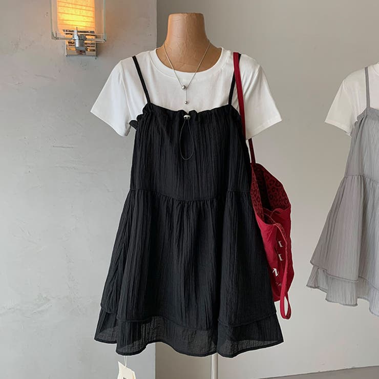 キャミソールミニワンピースフロントにドローストリングが付 | WITCH | 詳細画像9 