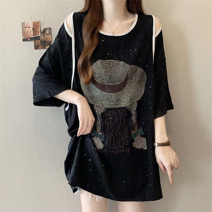 肩見せグラフィックプリントTシャツ | WITCH | 詳細画像7 