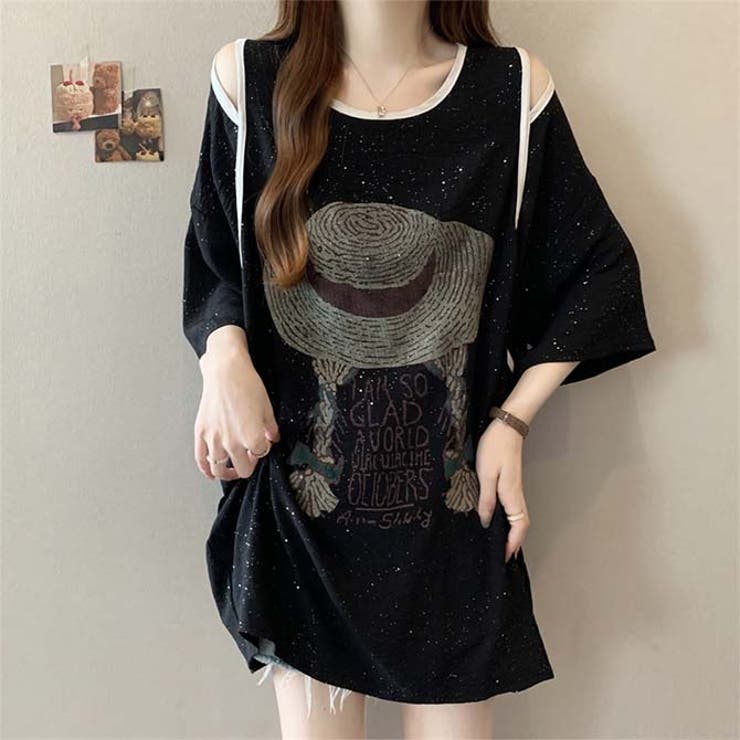 肩見せグラフィックプリントTシャツ | WITCH | 詳細画像8 