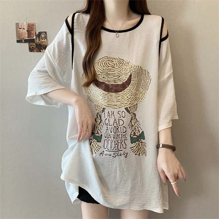 肩見せグラフィックプリントTシャツ | WITCH | 詳細画像12 