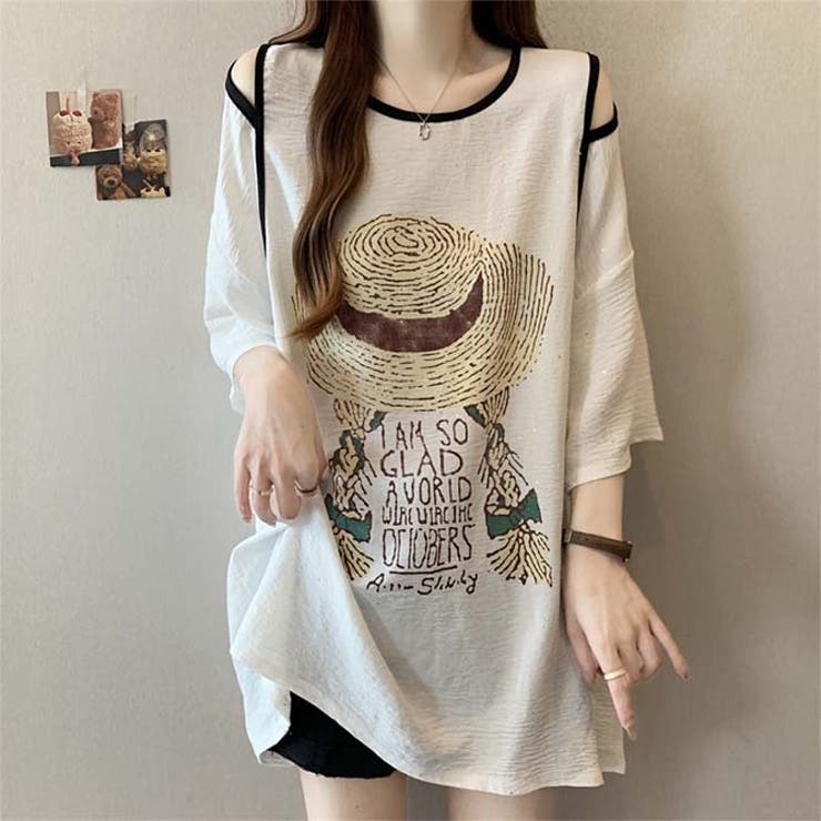 肩見せグラフィックプリントTシャツ | WITCH | 詳細画像13 