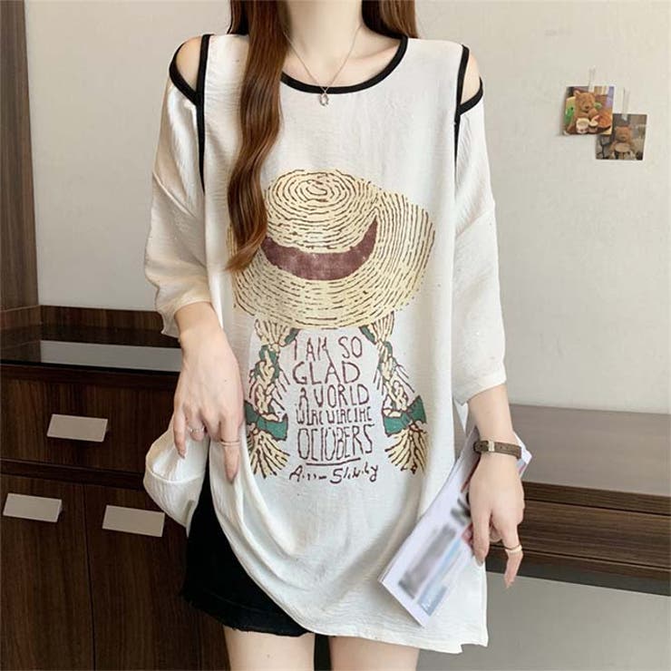 肩見せグラフィックプリントTシャツ | WITCH | 詳細画像14 