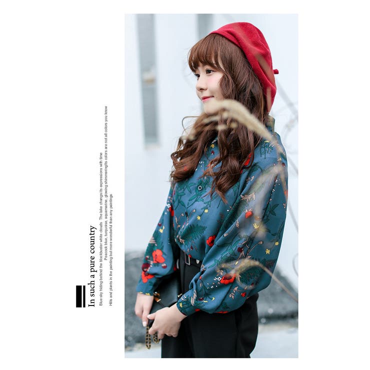 【激安通販オンラインショップ】 花柄シャツ トレンド[品番：HERW0002100]｜WITCH（ウィッチ 長袖 トップス