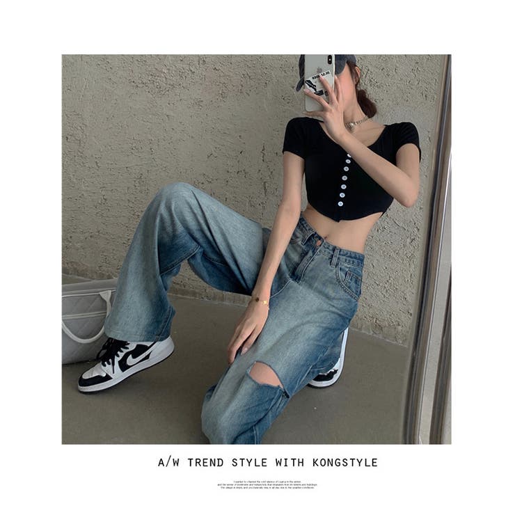 デニム ワイドパンツ ハイウエスト | WITCH | 詳細画像18 