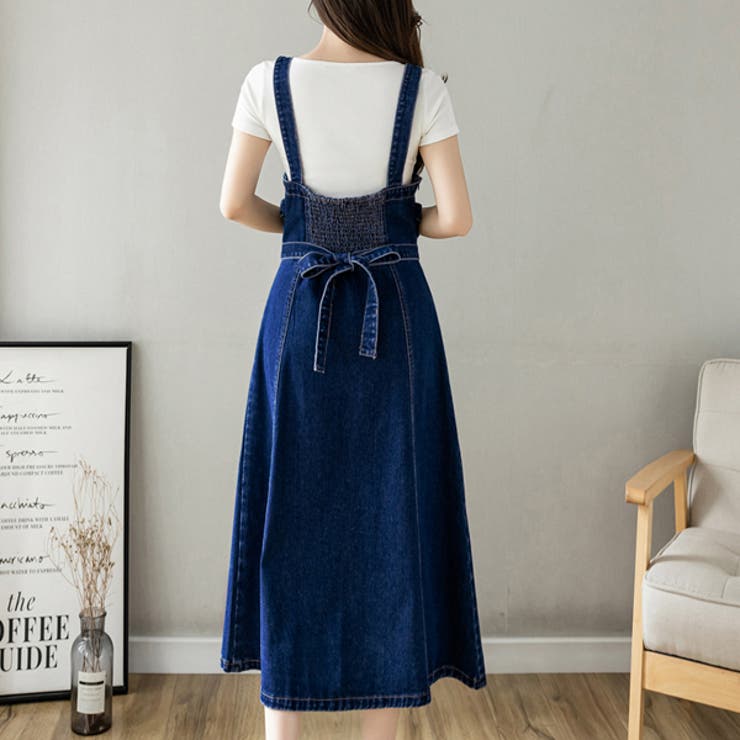 サス付デニムワンピース ハイウエスト 秋 新作 | WITCH | 詳細画像4 