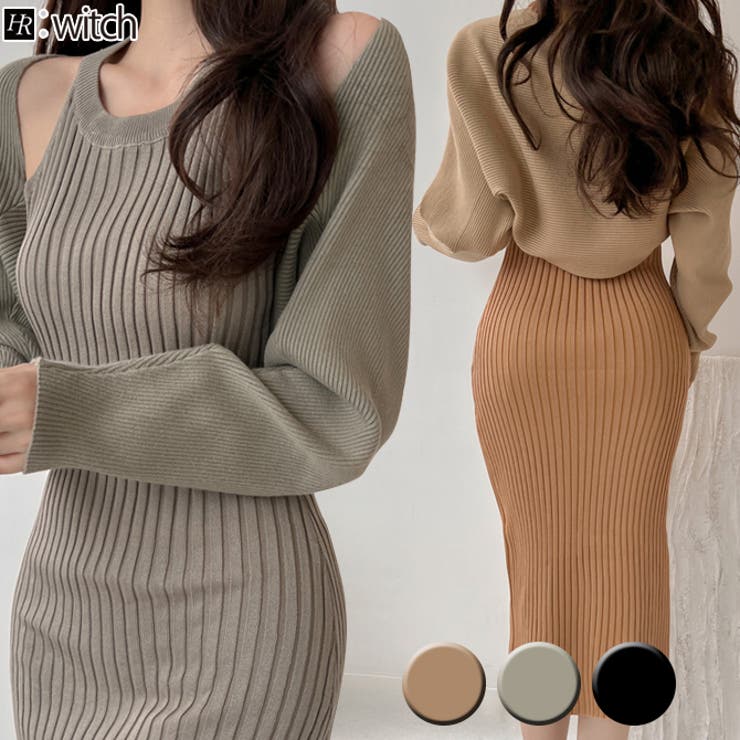 ワンピース リブニット タイトワンピース | WITCH | 詳細画像1 