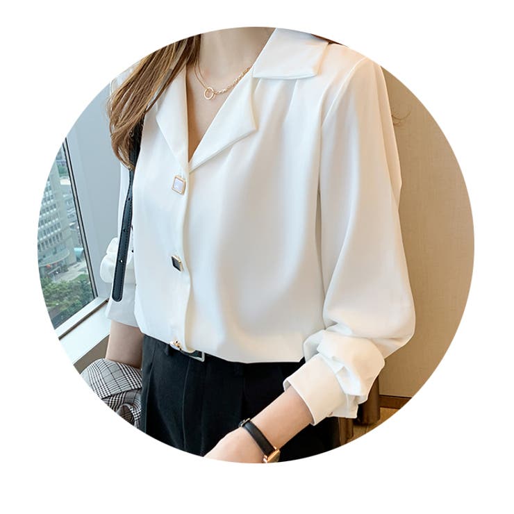 ブラウス スキッパー Vネック 長袖 春 夏 新作 | WITCH | 詳細画像15 