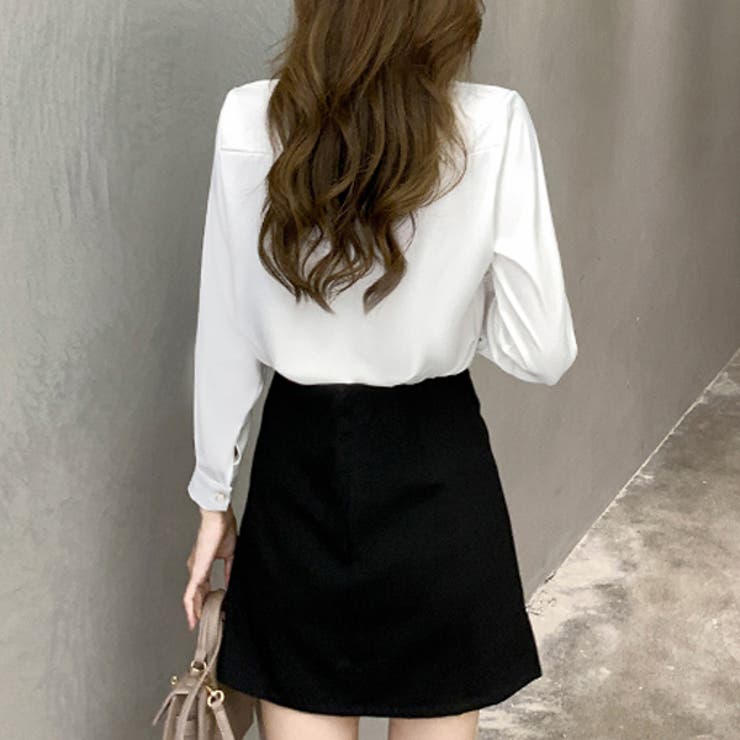 ブラウス スキッパー Vネック 長袖 春 夏 新作 | WITCH | 詳細画像3 