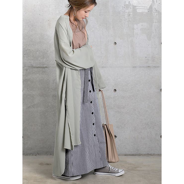 スカート レディース ロングスカート ストライプ 綿100％ マキシスカート | HUG.U | 詳細画像20 