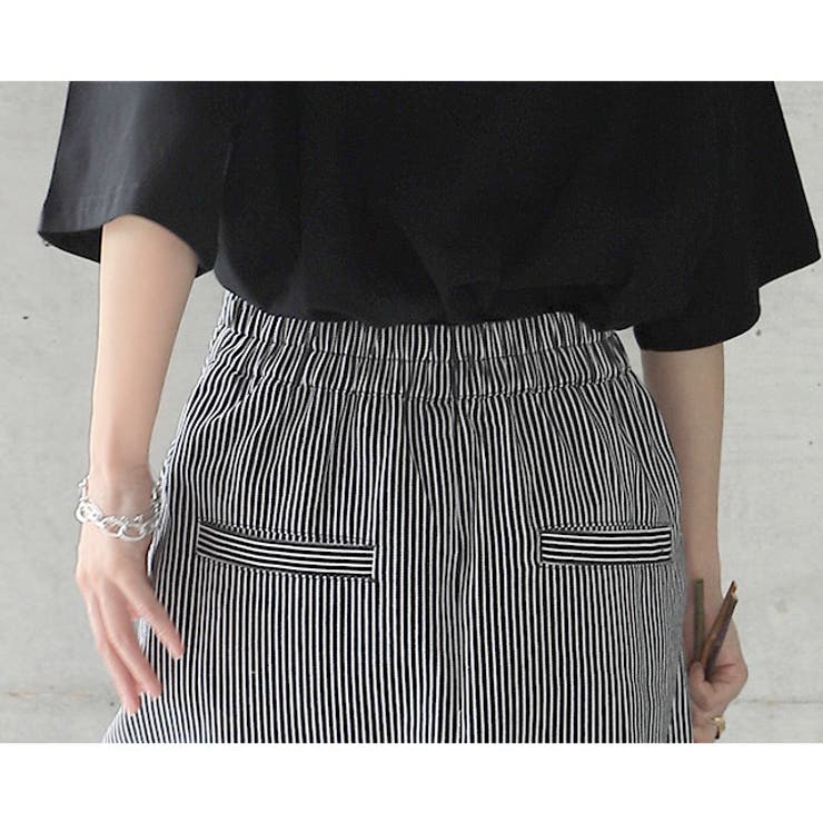 スカート レディース ロングスカート ストライプ 綿100％ マキシスカート | HUG.U | 詳細画像21 