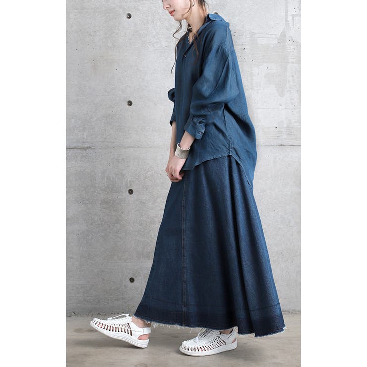 デニム デニムスカート スカート ロングスカート ロング マキシ レディース | HUG.U | 詳細画像13 