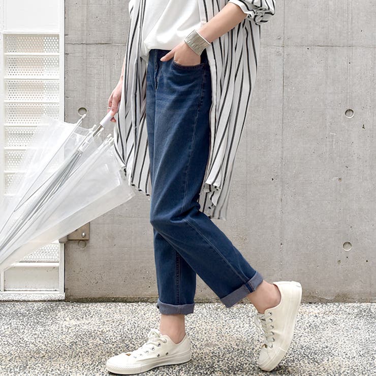 ユーズドネイビー | デニム レディース 撥水デニム 撥水 パンツ ボトムス ジーンズ デニムパンツ | HUG.U