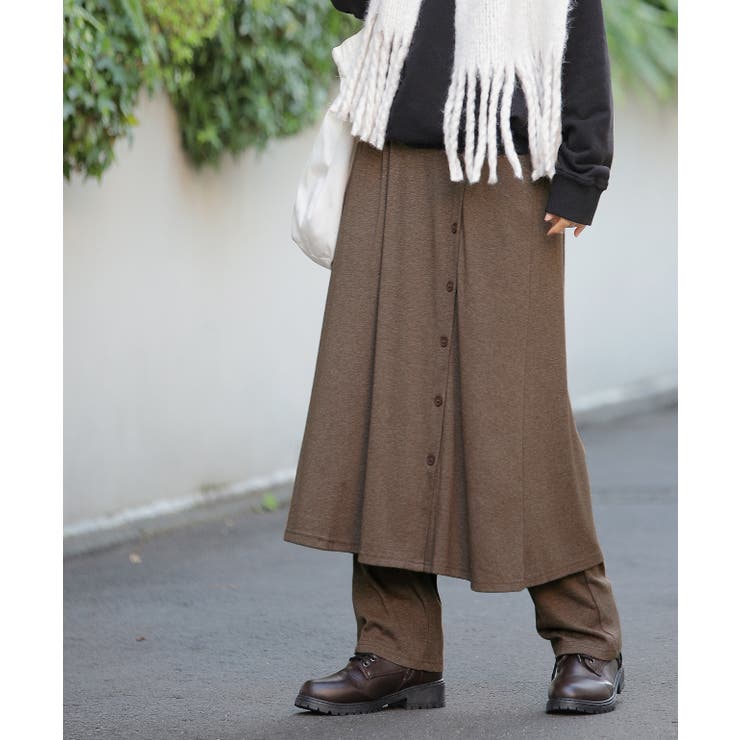 スカート スカート付レギンス レディース ロングスカート ロング レギンス 大 | HUG.U | 詳細画像5 