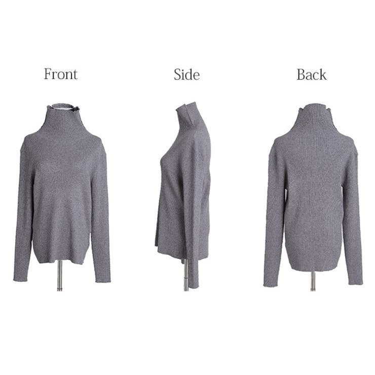 ニット タートルネック トップス  洗えるニット ハイネック レディース セー | HUG.U | 詳細画像22 