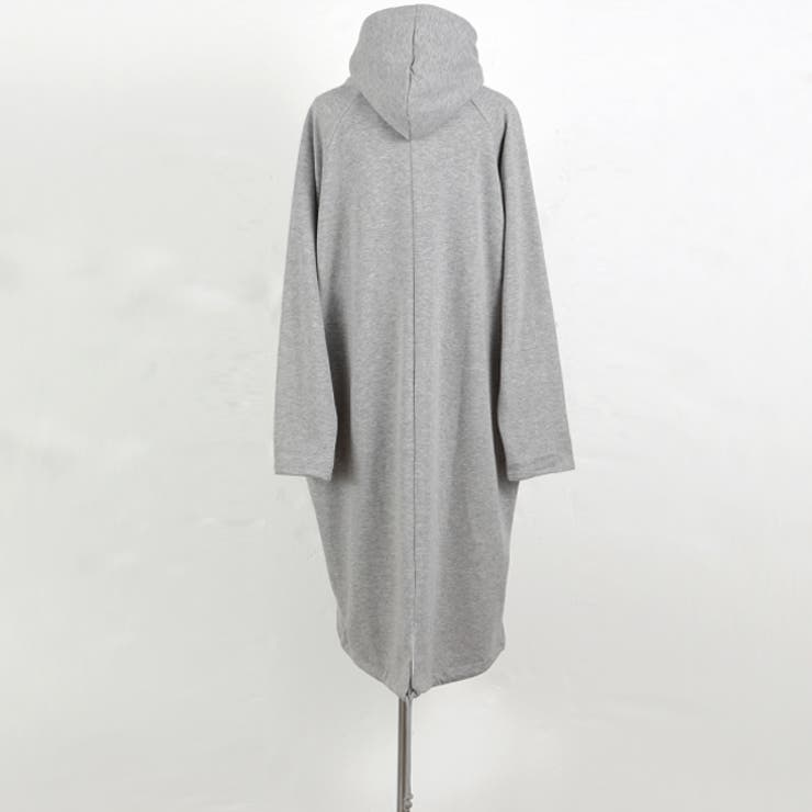 ワンピース 黒 長袖 パーカーワンピース レディース 裏起毛 パーカー ロング | HUG.U | 詳細画像26 