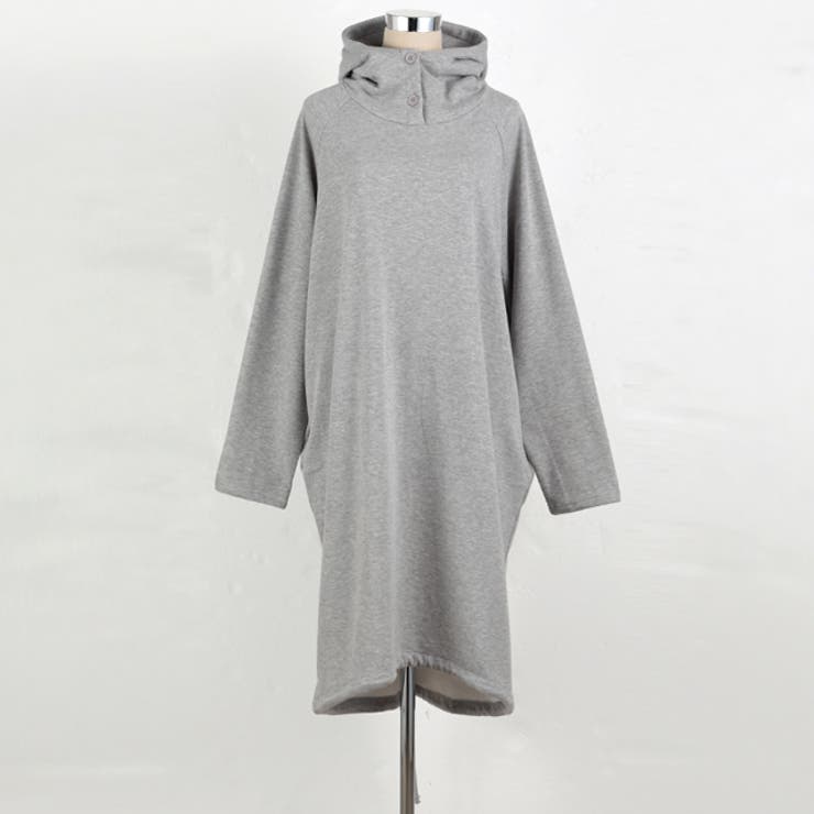 ワンピース 黒 長袖 パーカーワンピース レディース 裏起毛 パーカー ロング | HUG.U | 詳細画像24 