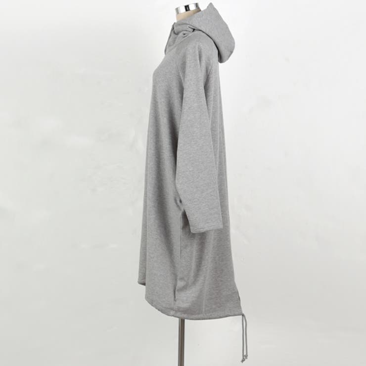 ワンピース 黒 長袖 パーカーワンピース レディース 裏起毛 パーカー ロング | HUG.U | 詳細画像25 