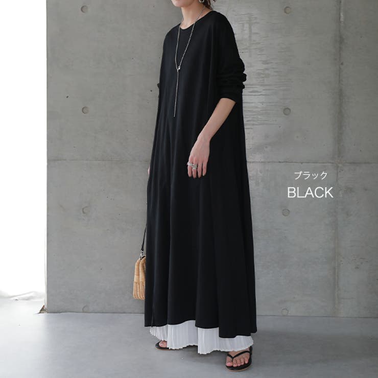 ワンピース レディース 長袖 ロング ロングワンピース マキシ マキシワンピー | HUG.U | 詳細画像12 