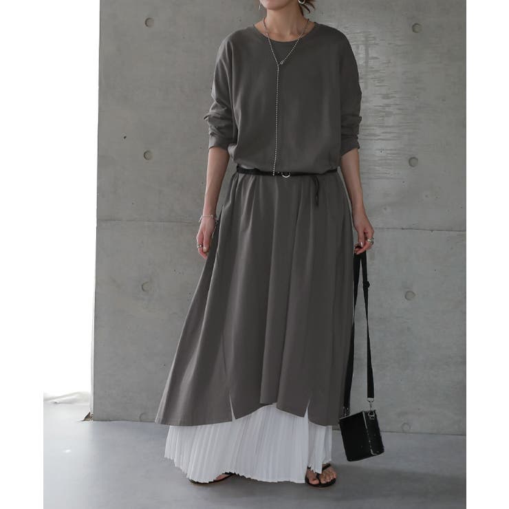 ワンピース レディース 長袖 ロング ロングワンピース マキシ マキシワンピー | HUG.U | 詳細画像15 