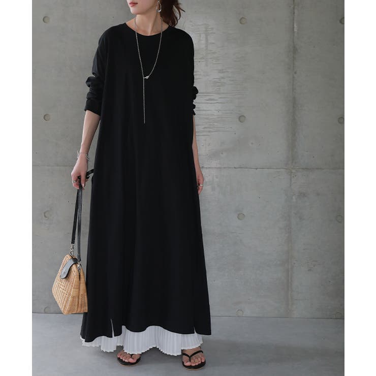 ワンピース レディース 長袖 ロング ロングワンピース マキシ マキシワンピー | HUG.U | 詳細画像22 