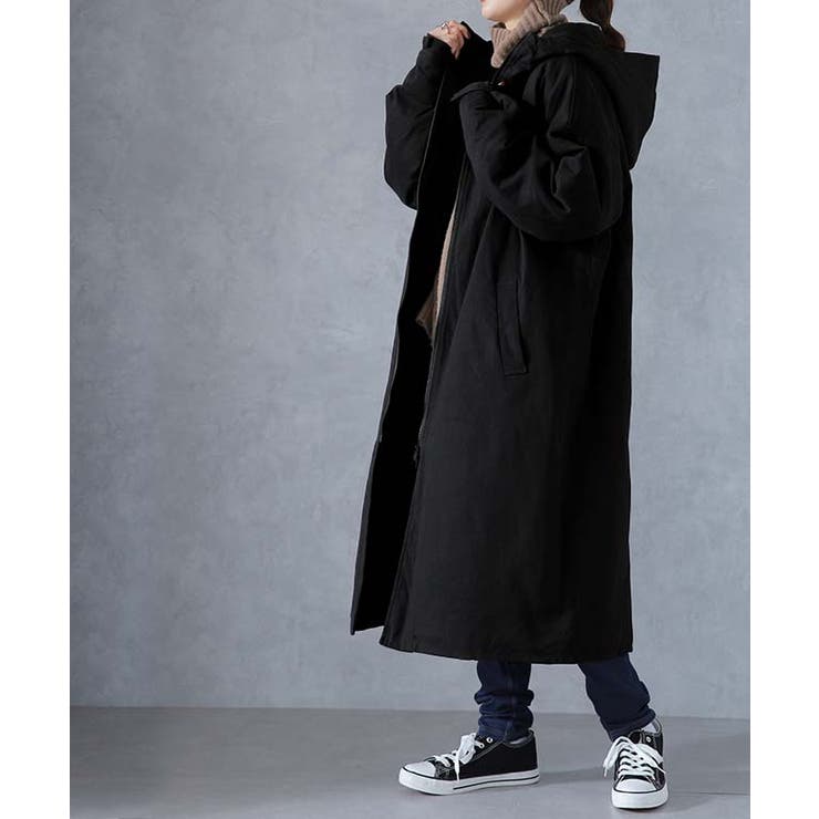 【美品】パラジャンパーズ　ミリタリーコート　Mサイズ  タグ付き HUG.U ミリタリーコート レディース 裏起毛 ハイネック モッズ