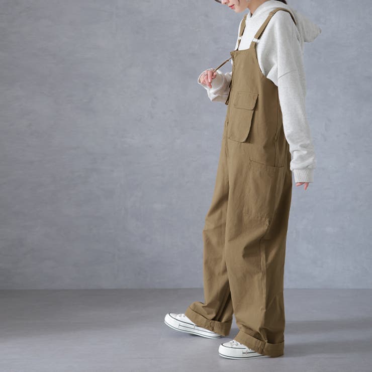 オールインワン サロペット　サイズ1 ベージュ　エレンディーク セール】ベアオールインワン（つなぎ/オールインワン