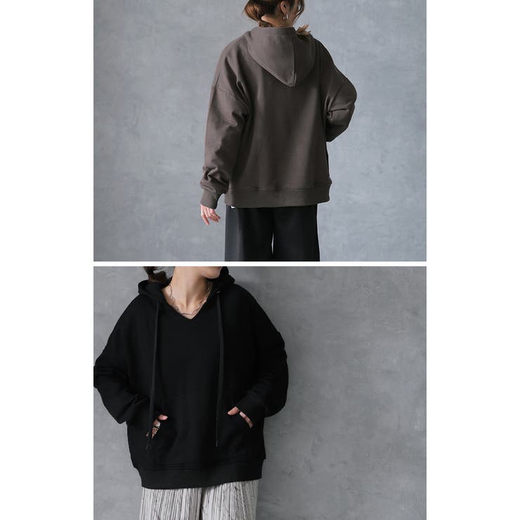 パーカー トップス レディース キーネック トレーナー スウェット スエット | HUG.U | 詳細画像20 