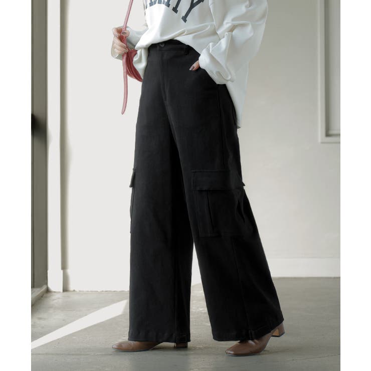 パンツ レディース ワイドパンツ チノパン ベイカーパンツ カーゴパンツ ワー | HUG.U | 詳細画像5 