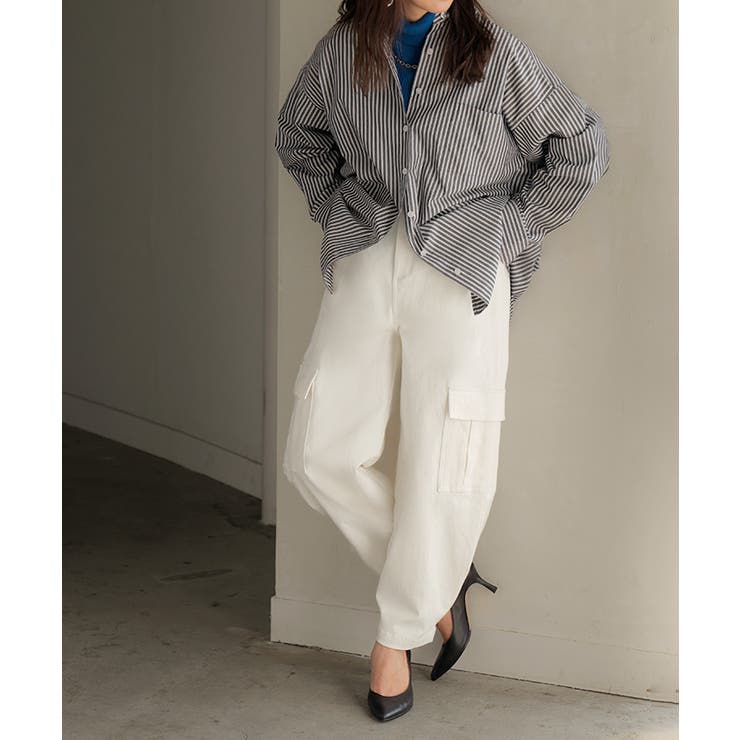 ホワイト | パンツ レディース ワイドパンツ チノパン ベイカーパンツ カーゴパンツ ワー | HUG.U