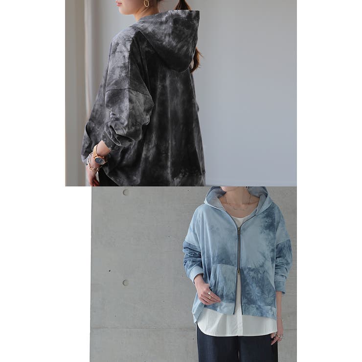 パーカー レディース フーディー ジップアップ 羽織 アウター ライトアウター | HUG.U | 詳細画像23 