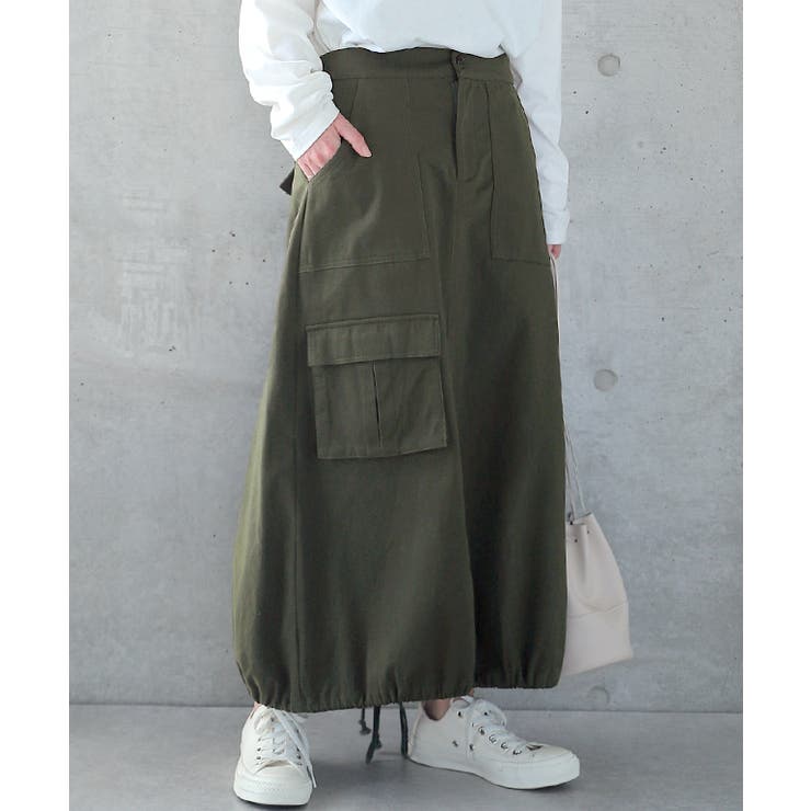 スカート レディース ロングスカート ベイカースカート ロング ベイカー 大き | HUG.U | 詳細画像20 