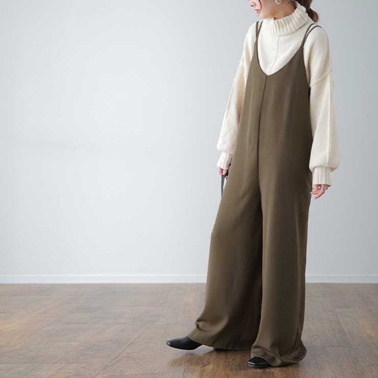 ダークオリーブ | サロペット レディース 大きいサイズ サロペ オーバーオール パンツ オールイ | HUG.U