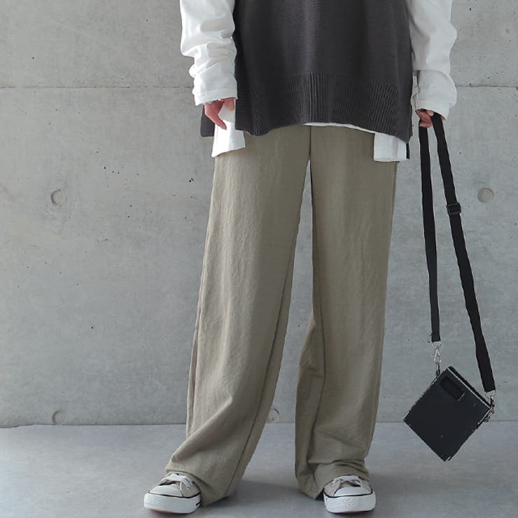 ラフな風合い ストレスフリー 細見えパンツ パンツ 品番 Hhhw Hug U ハグユー のレディースファッション 通販 Shoplist ショップリスト