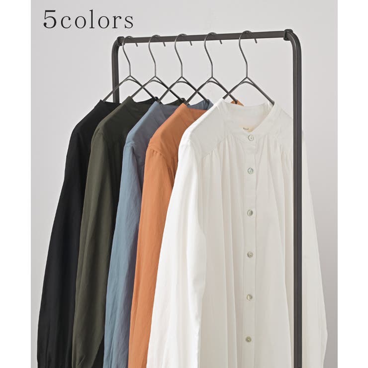 ワンピース レディース シャツワンピース バンドカラー ロングワンピース | HUG.U | 詳細画像9 