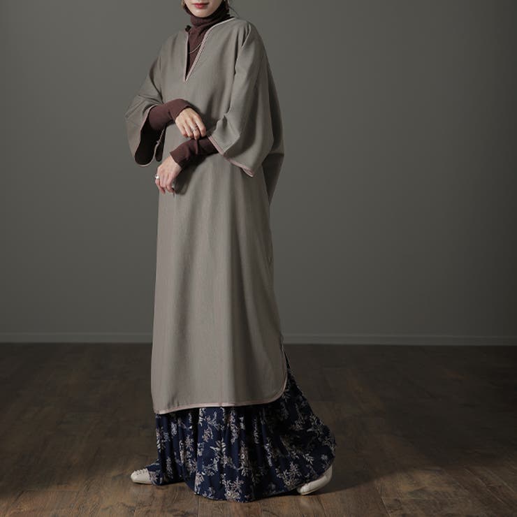 ブラングレージュ | ワンピース レディース 長袖 ワンピ ロング ドルマン ロングワンピース パイ | HUG.U