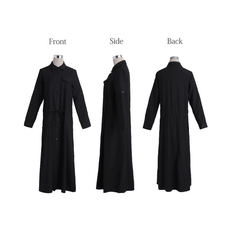 ワンピース レディース 長袖 ロングワンピース シャツワンピース マキシワンピ | HUG.U | 詳細画像33 