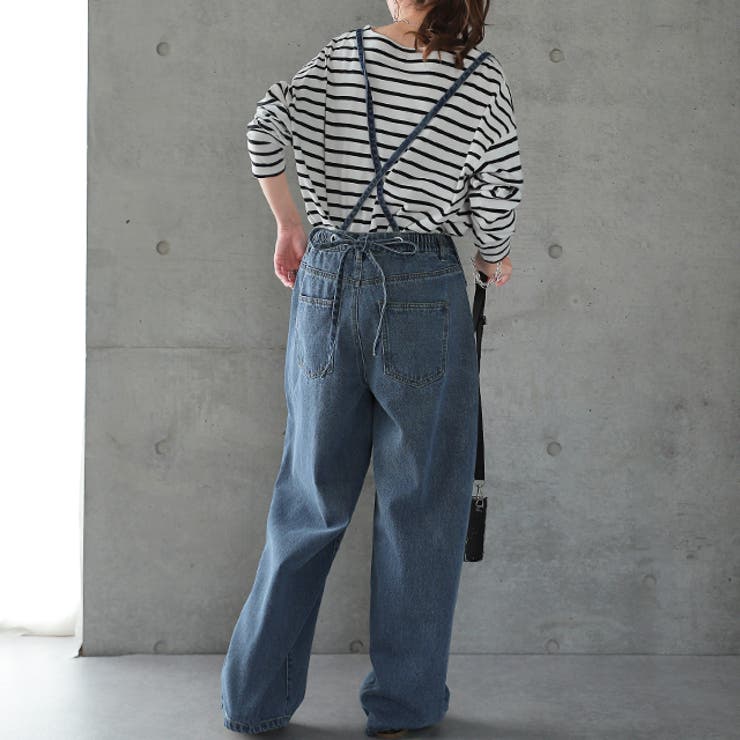 デニムパンツ サロペット レディース デニム サスペンダー パンツ 2way | HUG.U | 詳細画像21 