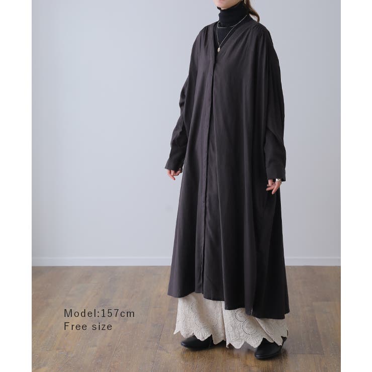 SH sheer ルームウェア　シャギー　カーディガン　ワンピース　ロング シャツワンピース ロング 通販 長袖 2WAY ワンピース