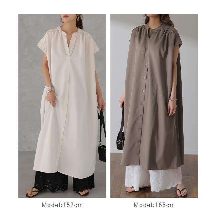 ゆ*ん様 Chacott 半袖ロングワンピース 黒/白 ワンピース レディース