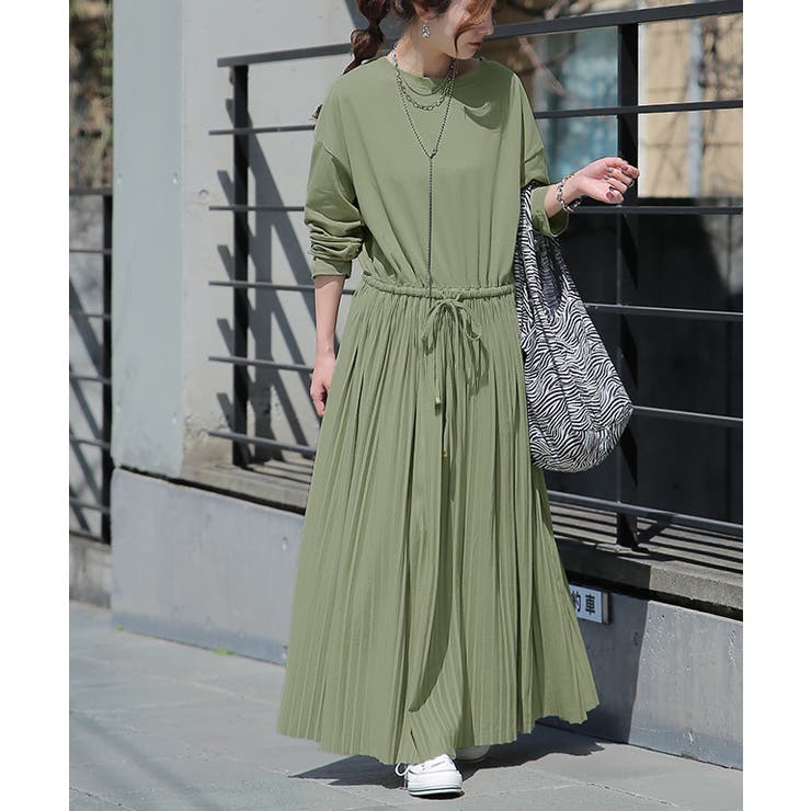 ワンピース ロング プリーツ レディース ロングワンピース 長袖 | HUG.U | 詳細画像22 