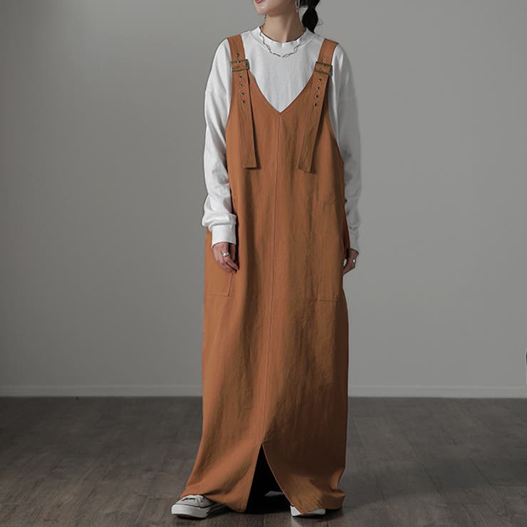 ベイクドキャロット | サロペット スカート レディース ジャンパースカート 無地 オールインワン | HUG.U