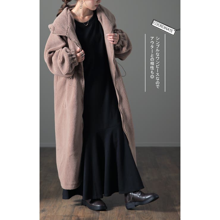 ワンピース レディース マーメイド 長袖 ワンピ 黒 ロングワンピース Aライ | HUG.U | 詳細画像26 