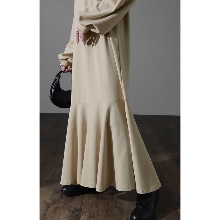 ワンピース レディース マーメイド 長袖 ワンピ 黒 ロングワンピース Aライ | HUG.U | 詳細画像3 