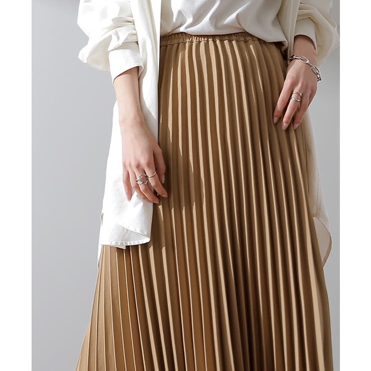 ロングスカート プリーツ スカート レディース ボトムス ロング 大きいサイズ | HUG.U | 詳細画像15 