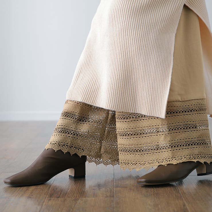 Aサンドベージュ | ペチパンツ 裏起毛 あったか ロング レディース パンツ ペチコート インナー | HUG.U