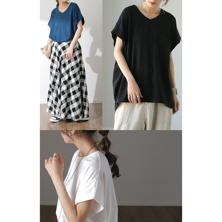 Tシャツ レディース 二の腕カバー[品番：HHHW0001880]｜HUG.U