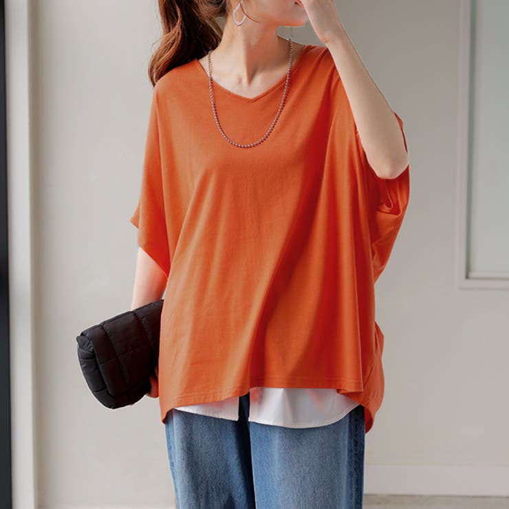Tシャツ レディース 二の腕カバー[品番：HHHW0001880]｜HUG.U