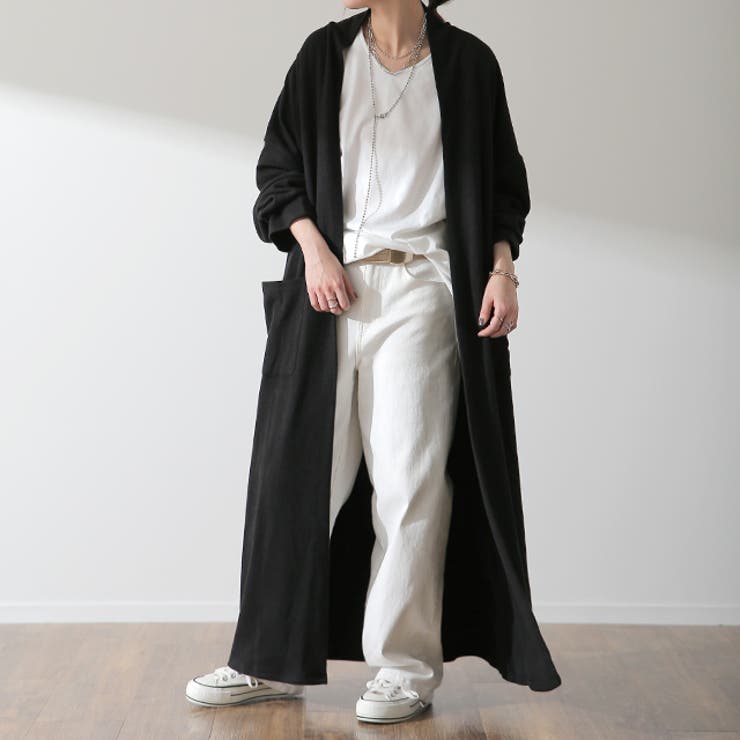 ブラック | カーディガン レディース ロングカーディガン | HUG.U